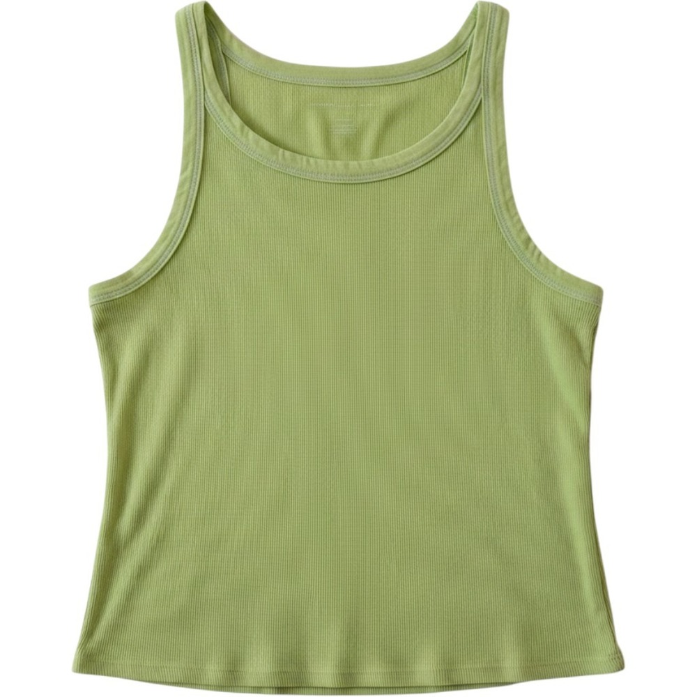 American Eagle Lime Green Ribbed Tank Top Crew Neck Sleeveless M NWT